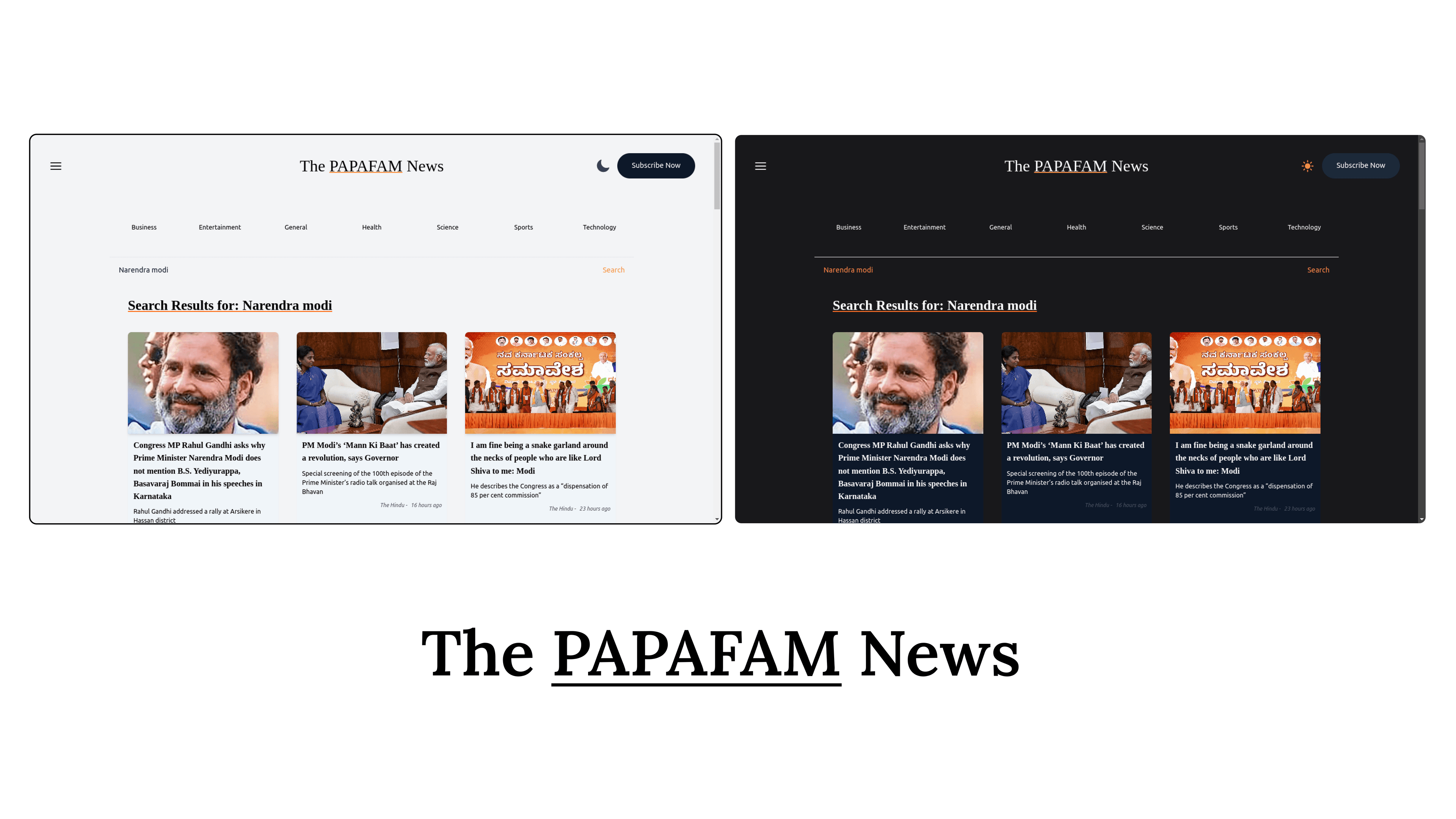 The PAPAFAM news